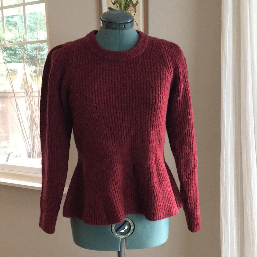 Madewell Peplum Sweater - Wool Blend